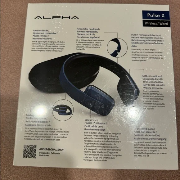 Alpha pulse x wireless/wired headphones